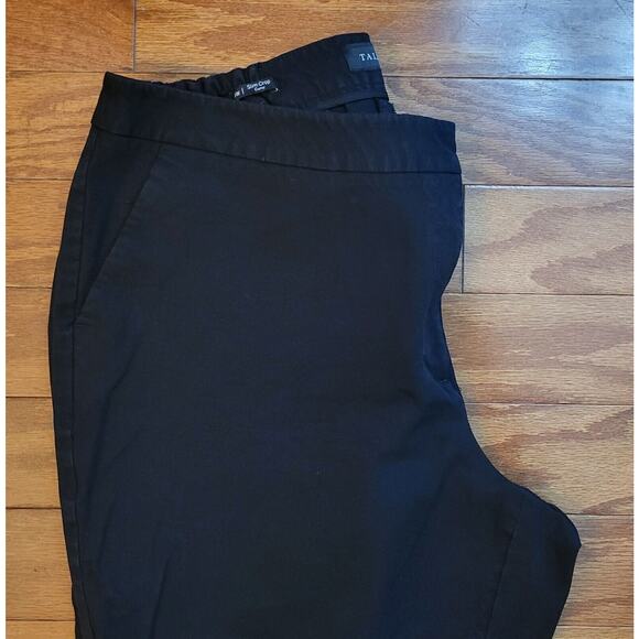 Talbots Slim Crop Curvy Women's 16W Black Flat Front Capri Pants - Picture 9 of 16